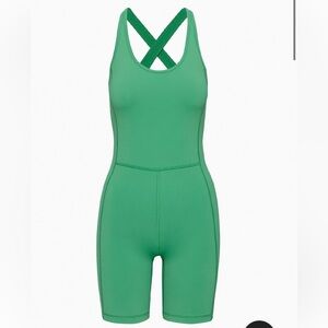 💚 NWT Aritzia TnaLIFE™ Surge Romper Cross-back Green